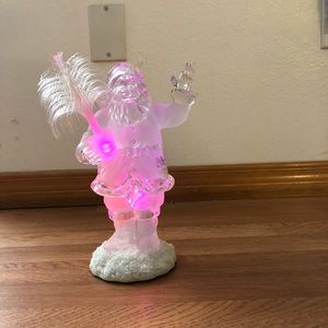 Heritage Mint Holiday/ New Year Ice Sculptures Fiber Optic Santa Figurine 2003